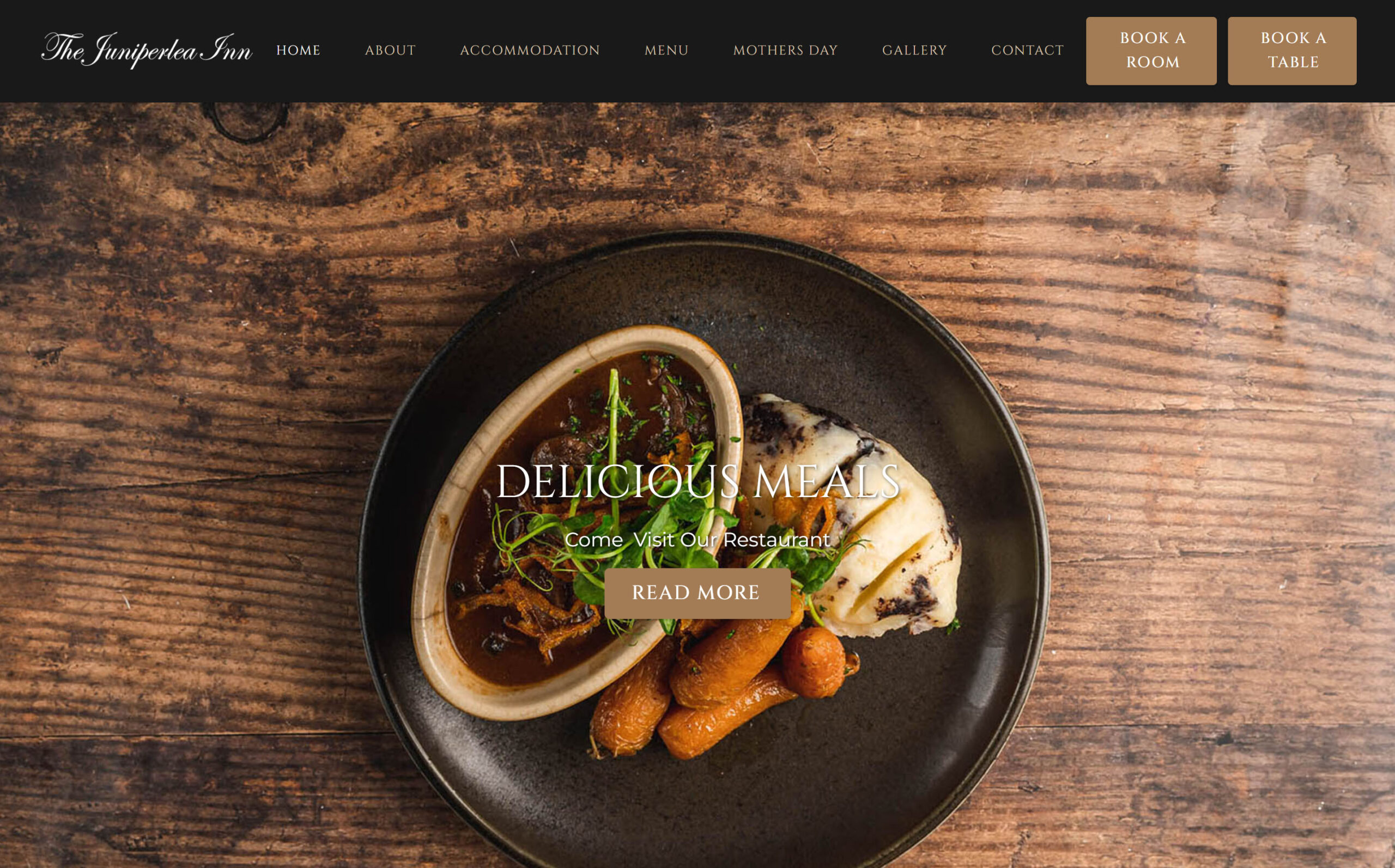 The Juniperlea Inn website screenshot